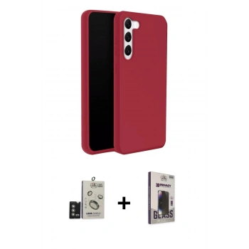 MARSİLYAN™- Galaxy S24 Kılıf Kozmos Yansıma Özel Seri - Siyah Bilvis Hayalet Cam Ekran Koruyucu + Bilvis Titan Kamera Lens - DNMR