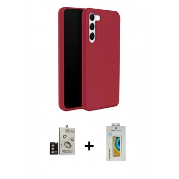 MARSİLYAN™- Galaxy S24 Kılıf Kozmos Yansıma Özel Seri - Siyah Polymer Nano Ekran Koruyucu + Bilvis Titan Kamera Lens - GD