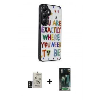 MARSİLYAN™- Galaxy S24 Kılıf Odak Klasik Serisi - Şeffaf 360 Full Body Arka Koruyucu + Bilvis Titan Kamera Lens - DNMR