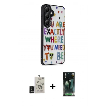 MARSİLYAN™- Galaxy S24 Kılıf Odak Klasik Serisi - Siyah 360 Mat Full Body Arka Koruyucu + Bilvis Titan Kamera Lens - SH