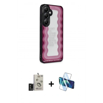 MARSİLYAN™- Galaxy S24 Kılıf Odak Klasik Serisi - Siyah 3D Antistatik Seramik Nano Ekran Koruyucu + Bilvis Titan Kamera Lens - SH