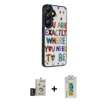 MARSİLYAN™- Galaxy S24 Kılıf Odak Klasik Serisi - Siyah Polymer Nano Ekran Koruyucu + Bilvis Titan Kamera Lens - DNMR