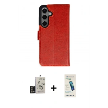 MARSİLYAN™- Galaxy S24 Kılıf Siluet Işık Serisi - Şeffaf Pasifik Cam Ekran Koruyucu + Bilvis Titan Kamera Lens - GD