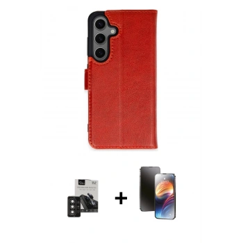MARSİLYAN™- Galaxy S24 Kılıf Siluet Işık Serisi - Siyah 3D Antistatik Mat Seramik Nano Ekran Koruyucu + PVD Metal Kamera Lens - DNMR
