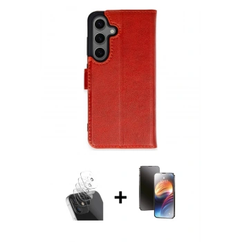MARSİLYAN™- Galaxy S24 Kılıf Siluet Işık Serisi - Siyah 3D Antistatik Mat Seramik Nano Ekran Koruyucu + Kamera Lens Koruma Cam - SF