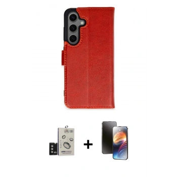 MARSİLYAN™- Galaxy S24 Kılıf Siluet Işık Serisi - Siyah 3D Antistatik Mat Seramik Nano Ekran Koruyucu + Bilvis Titan Kamera Lens - TMGI