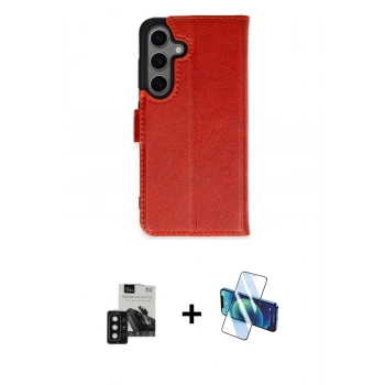 MARSİLYAN™- Galaxy S24 Kılıf Siluet Işık Serisi - Siyah 3D Antistatik Seramik Nano Ekran Koruyucu + PVD Metal Kamera Lens - SH