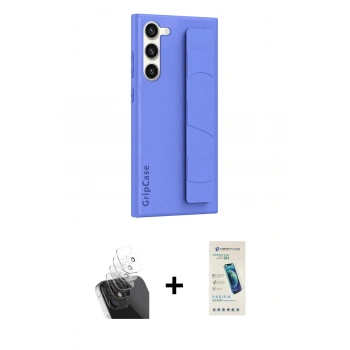 MARSİLYAN™- Galaxy S24 Kılıf Vadi Asil Serisi - Şeffaf Pasifik Cam Ekran Koruyucu + Kamera Lens Koruma Cam - SF