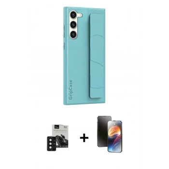 MARSİLYAN™- Galaxy S24 Kılıf Vadi Asil Serisi - Siyah 3D Antistatik Mat Seramik Nano Ekran Koruyucu + PVD Metal Kamera Lens - SH