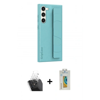 MARSİLYAN™- Galaxy S24 Kılıf Vadi Asil Serisi - Siyah Polymer Nano Ekran Koruyucu + Kamera Lens Koruma Cam - SF