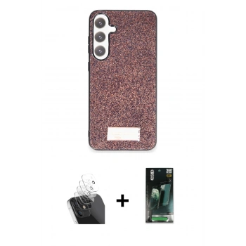 MARSİLYAN™- Galaxy S24 Kılıf Vadi Klasik Serisi - Şeffaf 360 Full Body Arka Koruyucu + Kamera Lens Koruma Cam - SF