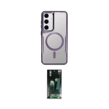 MARSİLYAN™- Galaxy S24 Kılıf Yadigar Klasik Özel Seri - Siyah 360 Mat Full Body Arka Koruyucu