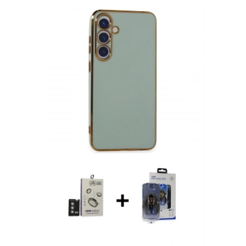 MARSİLYAN™- Galaxy S24 Kılıf Yankı Serisi - Siyah Vanessa Magic Cam + Bilvis Titan Kamera Lens - DNMR
