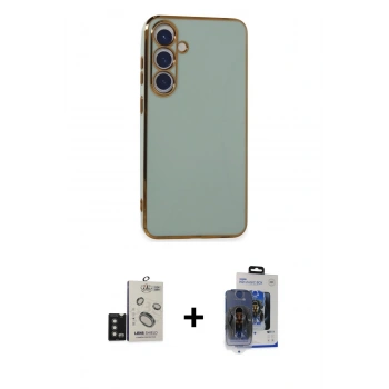 MARSİLYAN™- Galaxy S24 Kılıf Yankı Serisi - Siyah Vanessa Magic Cam + Bilvis Titan Kamera Lens - TMGI