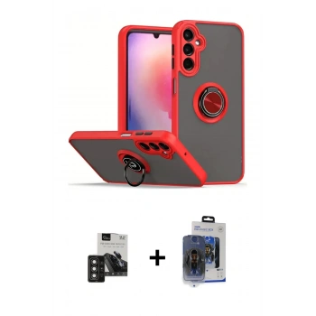 MARSİLYAN™- Galaxy S24 Kılıf Yörünge Çizgi - Siyah Vanessa Magic Cam + PVD Metal Kamera Lens - DNMR