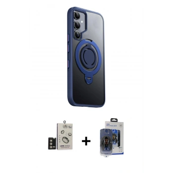 MARSİLYAN™- Galaxy S24 Kılıf Zirve Çizgi Prime - Siyah Vanessa Magic Cam + Bilvis Titan Kamera Lens - GD