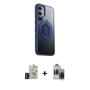 MARSİLYAN™- Galaxy S24 Kılıf Zirve Çizgi Prime - Siyah Vanessa Magic Hayalet Cam + Bilvis Titan Kamera Lens - DNMR