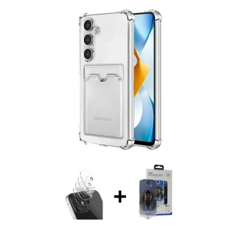 MARSİLYAN™- Galaxy S24 Plus Kılıf Doruk Klasik Koleksiyonu - Siyah Vanessa Magic Cam + Kamera Lens Koruma Cam - SF