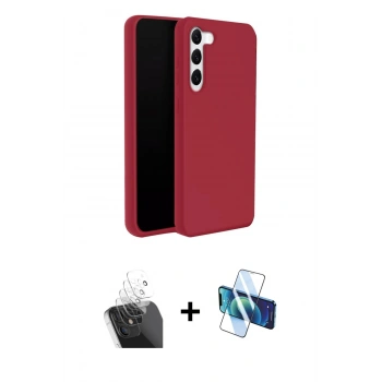 MARSİLYAN™- Galaxy S24 Plus Kılıf Kozmos Yansıma Özel Seri - Siyah 3D Antistatik Seramik Nano Ekran Koruyucu + Kamera Lens Koruma Cam - SF