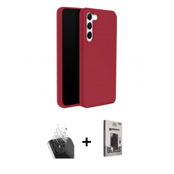 MARSİLYAN™- Galaxy S24 Plus Kılıf Kozmos Yansıma Özel Seri - Siyah Bilvis Hayalet Cam Ekran Koruyucu + Kamera Lens Koruma Cam - SF