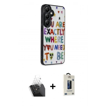 MARSİLYAN™- Galaxy S24 Plus Kılıf Odak Klasik Serisi - Siyah Bilvis Hayalet Cam Ekran Koruyucu + Kamera Lens Koruma Cam - SF