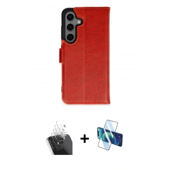 MARSİLYAN™- Galaxy S24 Plus Kılıf Siluet Işık Serisi - Siyah 3D Antistatik Cam Ekran Koruyucu + Kamera Lens Koruma Cam - SF