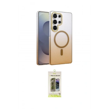 MARSİLYAN™- Galaxy S24 Ultra Kılıf Ahenk Doku Özel Seri - Siyah Joko Magic 5D Hayalet Cam