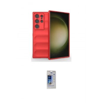 MARSİLYAN™- Galaxy S24 Ultra Kılıf Atlas Koleksiyonu - Siyah Durable Full Glue Curved Cam