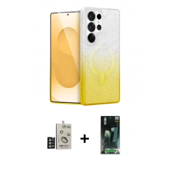 MARSİLYAN™- Galaxy S24 Ultra Kılıf Eksen Minimal Özel Seri - Siyah 360 Mat Full Body Arka Koruyucu + Bilvis Titan Kamera Lens - DNMR