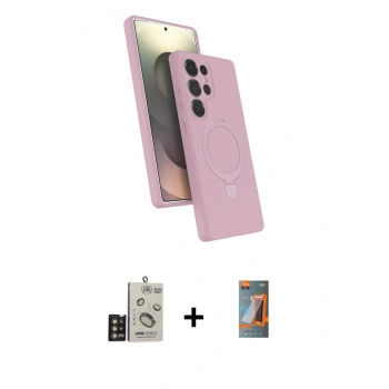 MARSİLYAN™- Galaxy S24 Ultra Kılıf İz Işık Koleksiyonu - Siyah AutoKit 5in1 Fiber Hayalet Polymer Nano Ekran Koruyucu + Bilvis Titan Kamera Lens - GD