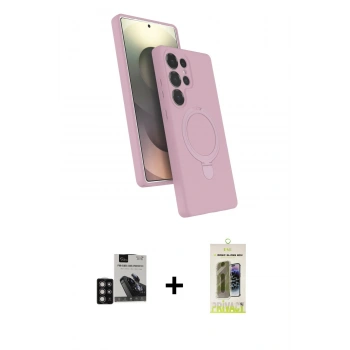 MARSİLYAN™- Galaxy S24 Ultra Kılıf İz Işık Koleksiyonu - Siyah Joko Magic 5D Hayalet Cam + PVD Metal Kamera Lens - DNMR