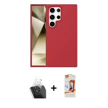 MARSİLYAN™- Galaxy S24 Ultra Kılıf Kozmos Yansıma Özel Seri - Siyah AutoKit 5in1 Fiber Polymer Nano Ekran Koruyucu + Kamera Lens Koruma Cam - SF