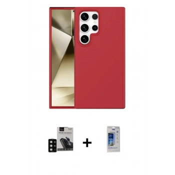 MARSİLYAN™- Galaxy S24 Ultra Kılıf Kozmos Yansıma Özel Seri - Siyah Durable Full Glue Curved Cam + PVD Metal Kamera Lens - SH