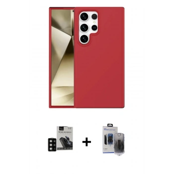 MARSİLYAN™- Galaxy S24 Ultra Kılıf Kozmos Yansıma Özel Seri - Siyah Vanessa Magic Hayalet Cam + PVD Metal Kamera Lens - SH