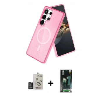 MARSİLYAN™- Galaxy S24 Ultra Kılıf Nova Asil Prime - Siyah 360 Mat Full Body Arka Koruyucu + Bilvis Titan Kamera Lens - DNMR