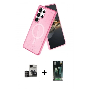 MARSİLYAN™- Galaxy S24 Ultra Kılıf Nova Asil Prime - Siyah 360 Mat Full Body Arka Koruyucu + PVD Metal Kamera Lens - DNMR
