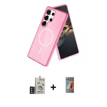MARSİLYAN™- Galaxy S24 Ultra Kılıf Nova Asil Prime - Siyah AutoKit 5in1 Fiber Hayalet Polymer Nano Ekran Koruyucu + Bilvis Titan Kamera Lens - GD