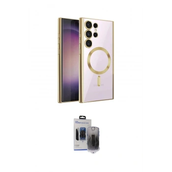MARSİLYAN™- Galaxy S24 Ultra Kılıf Nova Işık Özel Seri - Siyah Vanessa Magic Hayalet Cam