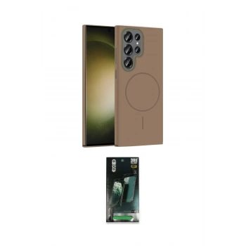 MARSİLYAN™- Galaxy S24 Ultra Kılıf Siluet Doku Özel Seri - Şeffaf 360 Full Body Arka Koruyucu