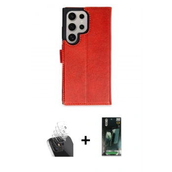 MARSİLYAN™- Galaxy S24 Ultra Kılıf Siluet Işık Serisi - Şeffaf 360 Full Body Arka Koruyucu + Kamera Lens Koruma Cam - SF