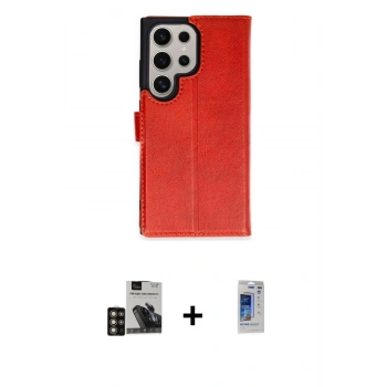 MARSİLYAN™- Galaxy S24 Ultra Kılıf Siluet Işık Serisi - Siyah Durable Full Glue Curved Hayalet Cam + PVD Metal Kamera Lens - GD