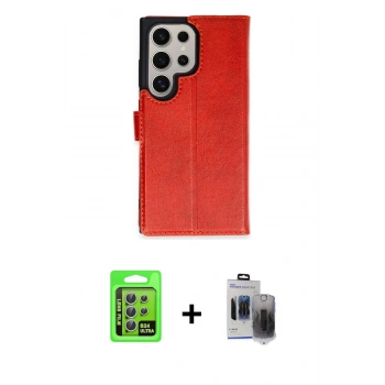 MARSİLYAN™- Galaxy S24 Ultra Kılıf Siluet Işık Serisi - Siyah Vanessa Magic Hayalet Cam + Raze Metal Kamera Lens - GS
