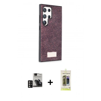 MARSİLYAN™- Galaxy S24 Ultra Kılıf Vadi Klasik Serisi - Siyah Joko Magic 5D Hayalet Cam + PVD Metal Kamera Lens - DNMR