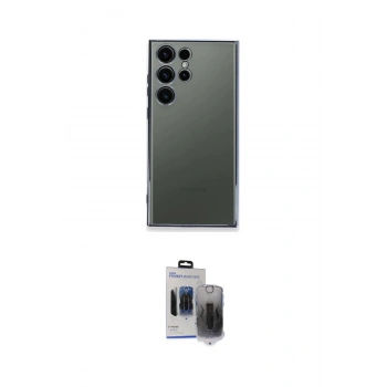 MARSİLYAN™- Galaxy S24 Ultra Kılıf Vadi Minimal - Siyah Vanessa Magic Hayalet Cam