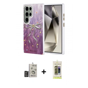 MARSİLYAN™- Galaxy S24 Ultra Kılıf Zirve Modern Prime - Siyah Joko Magic 5D Hayalet Cam + Bilvis Titan Kamera Lens - DNMR