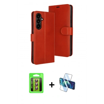MARSİLYAN™- Galaxy S25 FE Kılıf Siluet Işık Serisi - Siyah 3D Antistatik Seramik Nano Ekran Koruyucu + Raze Metal Kamera Lens - KI