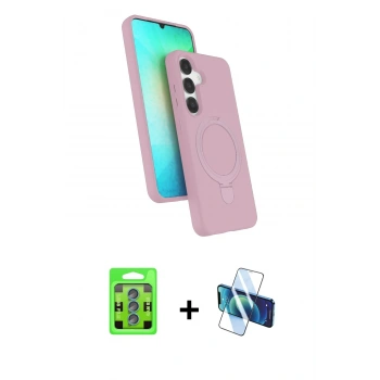 MARSİLYAN™- Galaxy S25 Kılıf İz Işık Koleksiyonu - Siyah 3D Antistatik Seramik Nano Ekran Koruyucu + Raze Metal Kamera Lens - MI