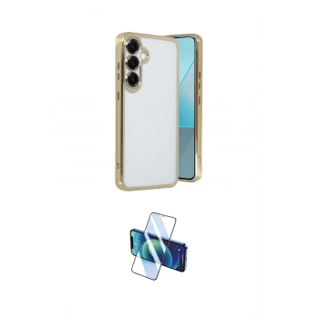 MARSİLYAN™- Galaxy S25 Kılıf Vadi Minimal - Siyah 3D Antistatik Seramik Nano Ekran Koruyucu