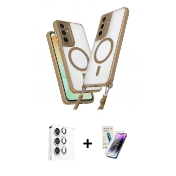 MARSİLYAN™- Galaxy S25 Plus Kılıf Atlas Doku Koleksiyonu - Şeffaf Pasifik Cam Ekran Koruyucu + Raze Metal Kamera Lens - GS