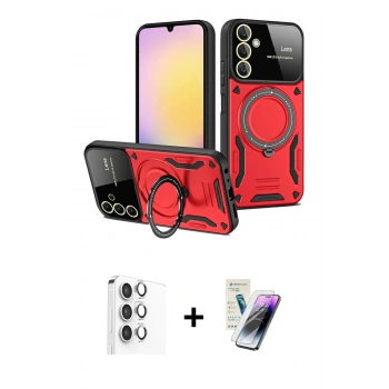 MARSİLYAN™- Galaxy S25 Plus Kılıf Kıvılcım Modern Serisi - Şeffaf Pasifik Cam Ekran Koruyucu + Raze Metal Kamera Lens - GS